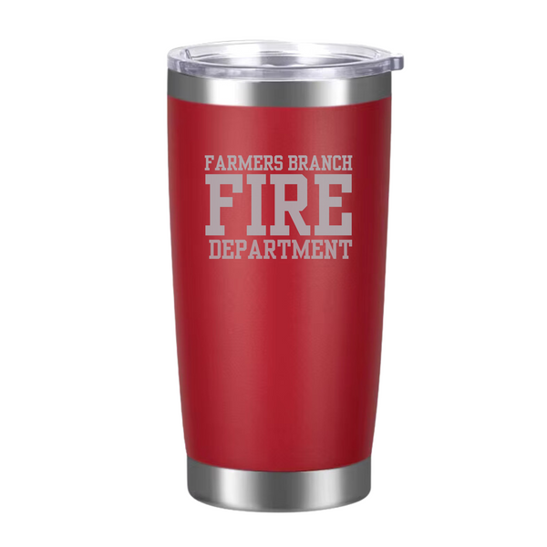 Farmers Branch Fire Powder Coated Tumbler