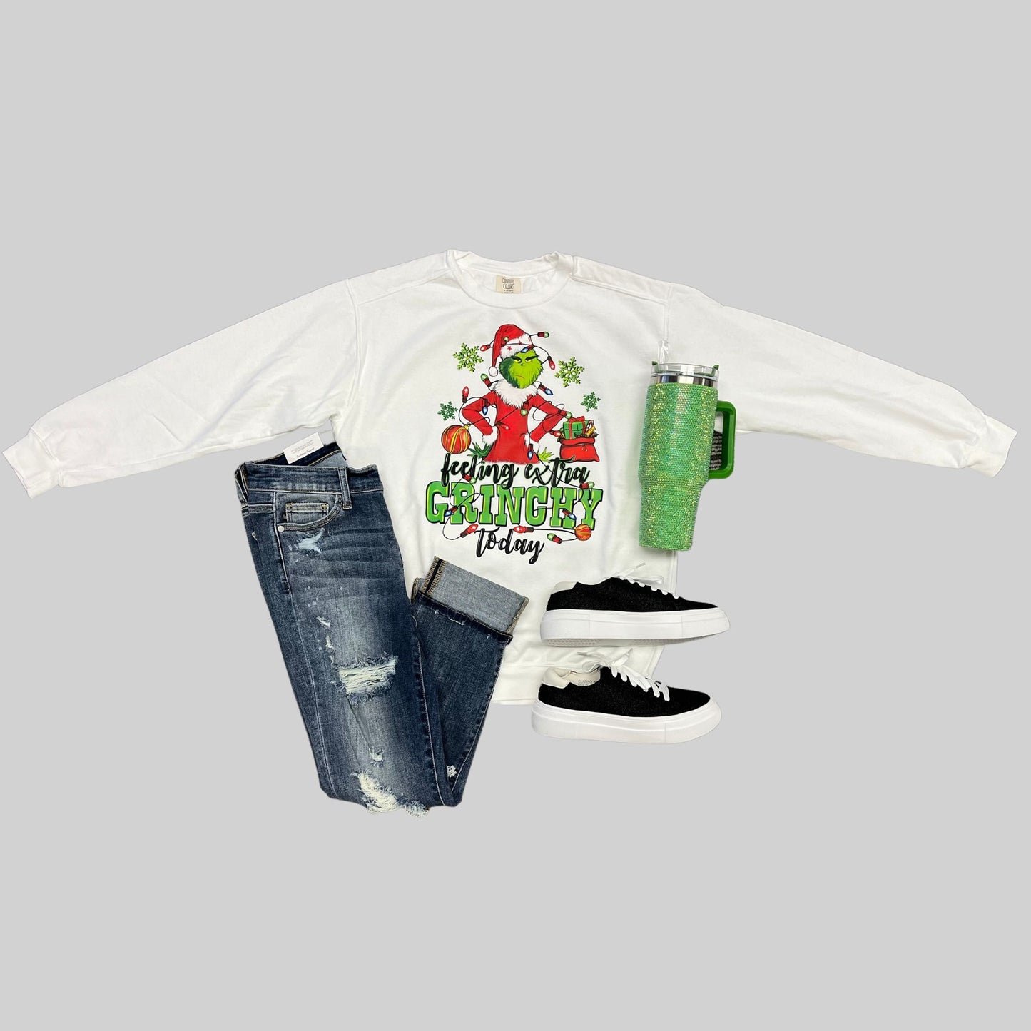 Feeling Extra Grinchy Comfort Color Sweatshirt