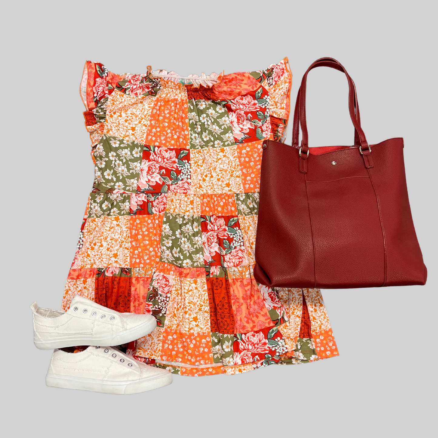 Floral Top with Butterfly Sleeves