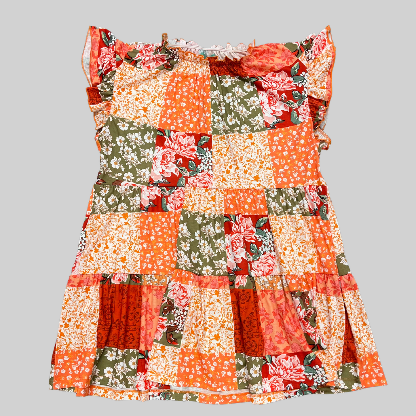 Floral Top with Butterfly Sleeves