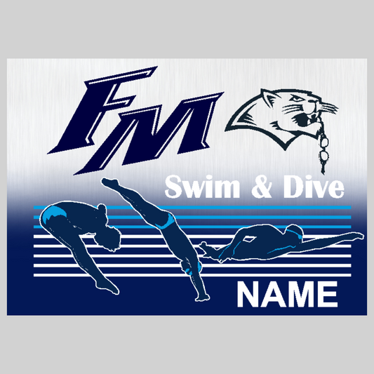 Flower Mound High School Swim and Dive Yard Sign