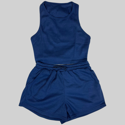 2 piece Athletic Waffle Casual Sports Sets