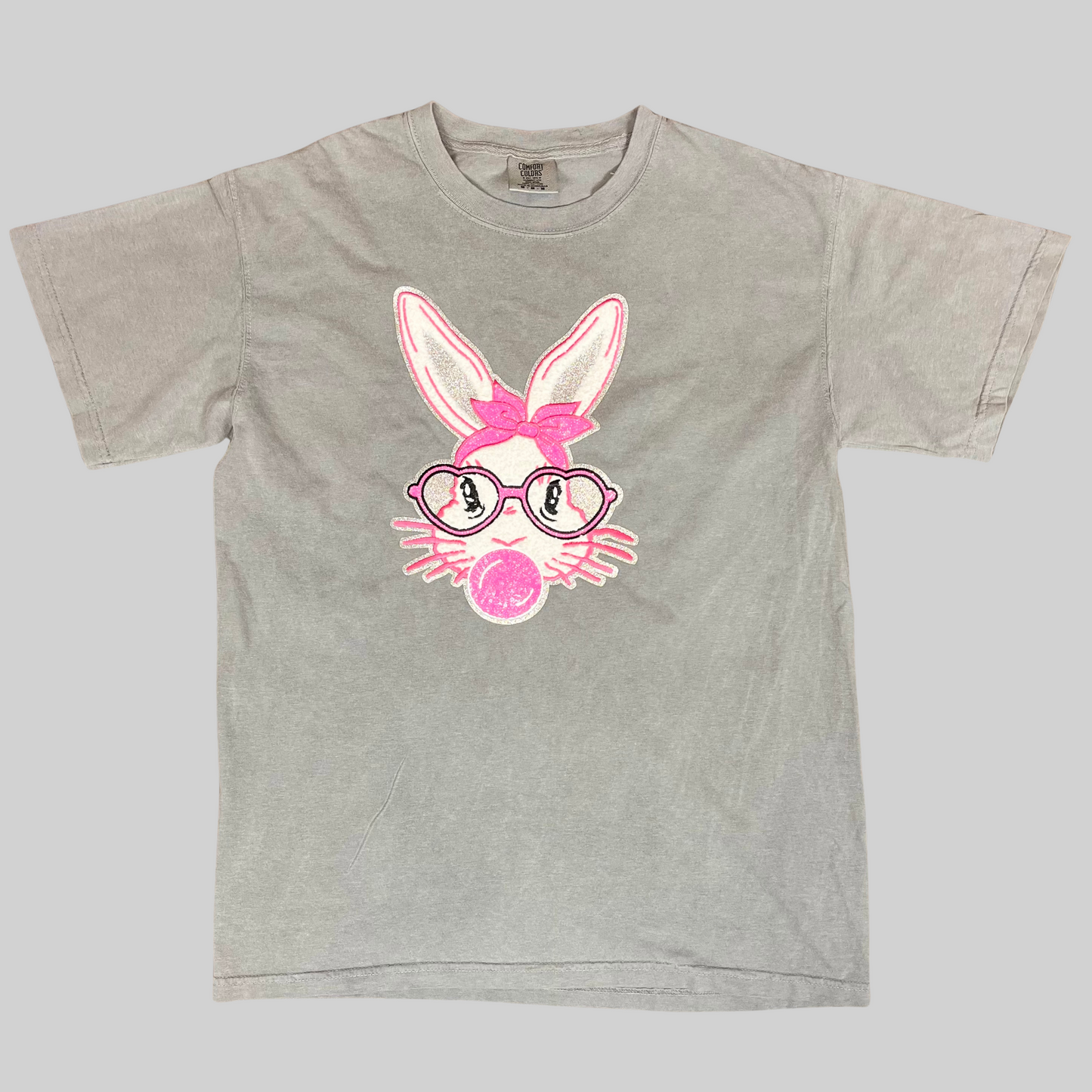Bubble Gum Blowing Bunny Comfort Color T-Shirt