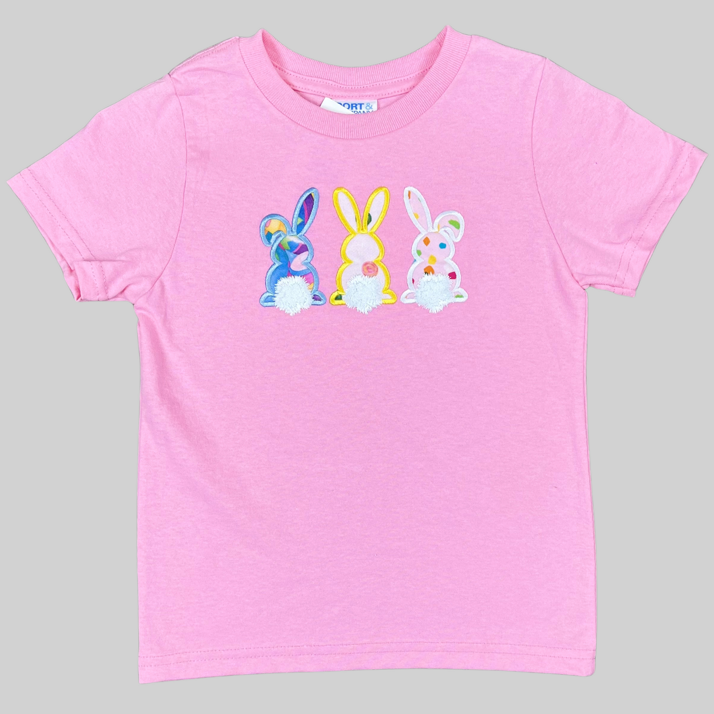 Bunny Applique Embroidered Kids Shirt