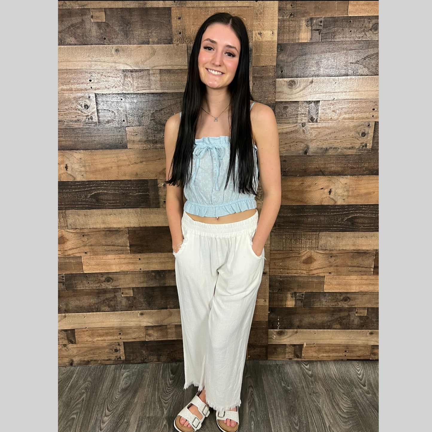 Sweet Heart of Summer Blue Crop Top