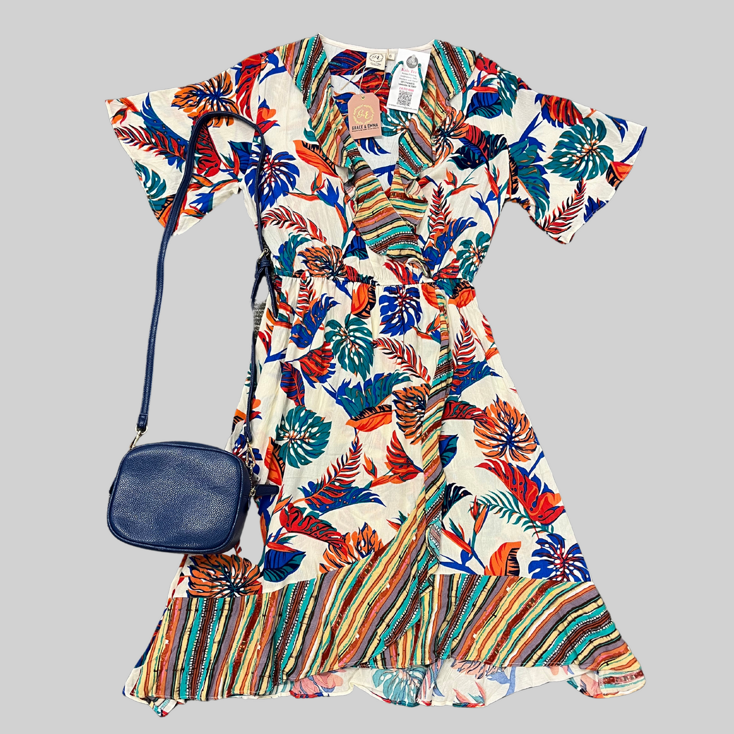 Tropical Jane Porter Ruffle Dress