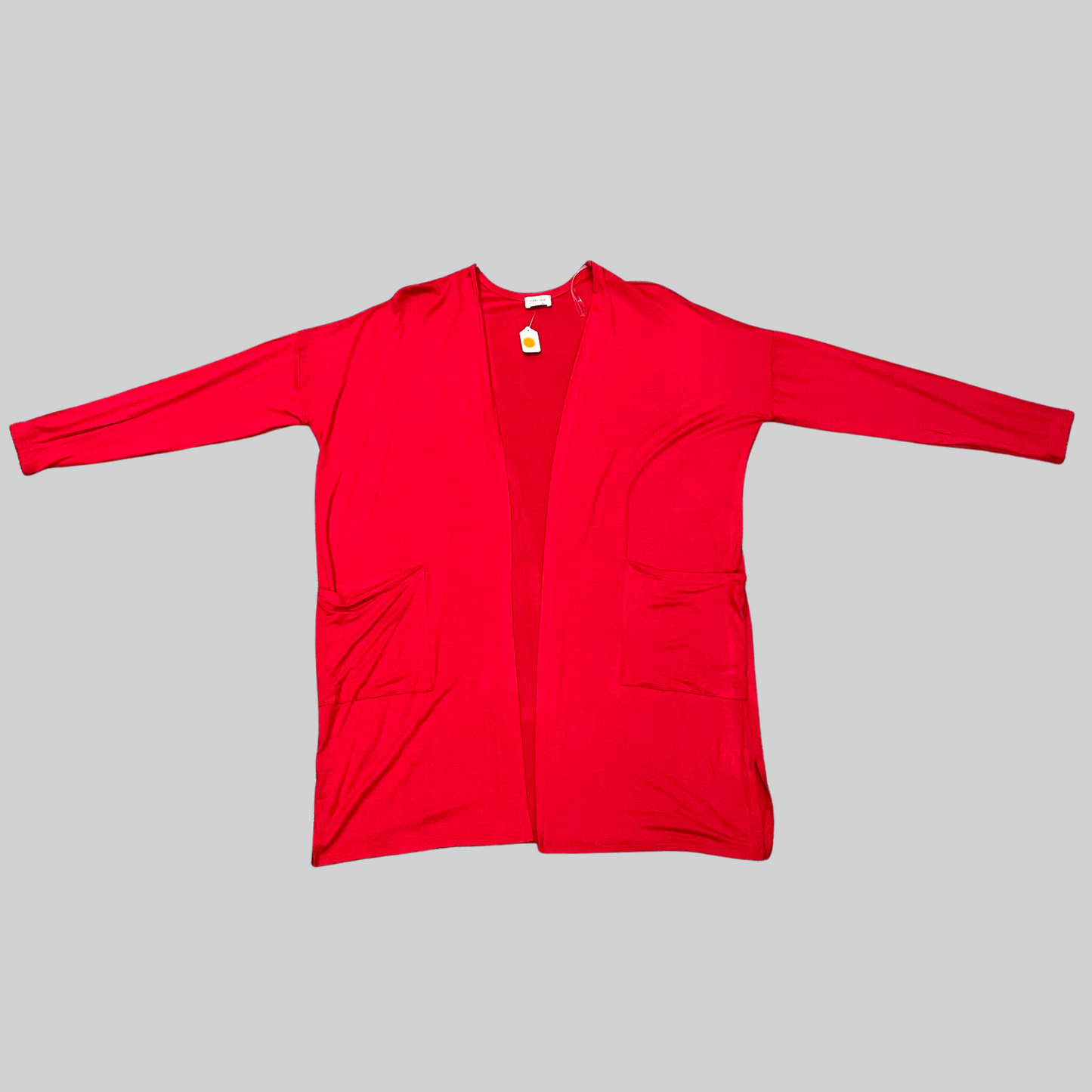 Ruby Red Soft Mid-Length Cardigan