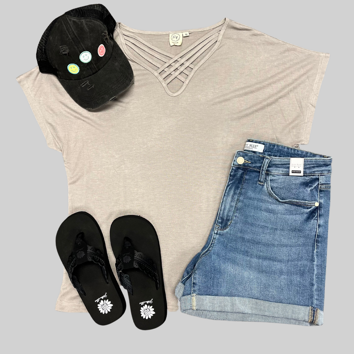 Basically Blessed V-Neck Top