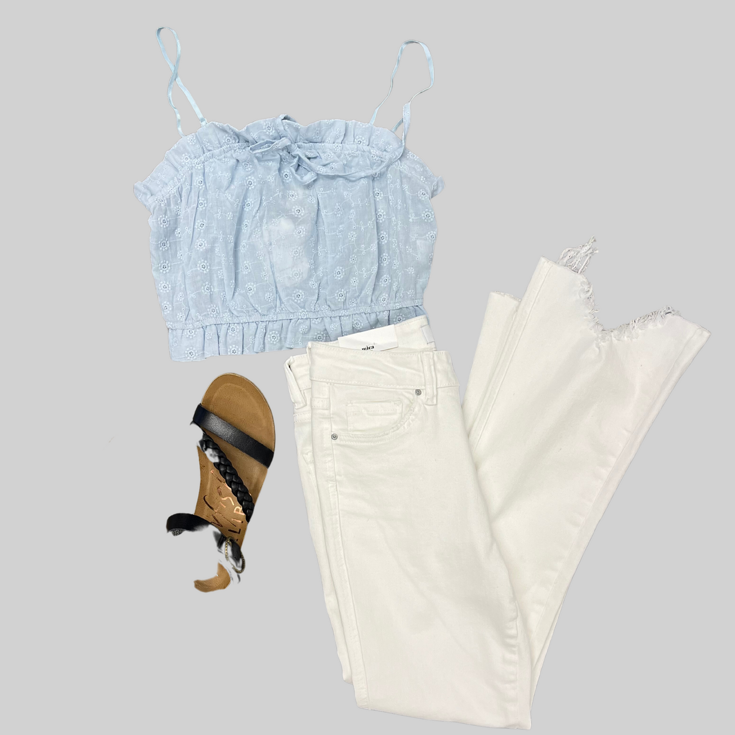 Sweet Heart of Summer Blue Crop Top