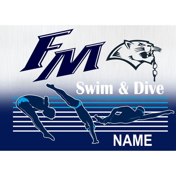 Flower Mound High School Swim and Dive Yard Sign