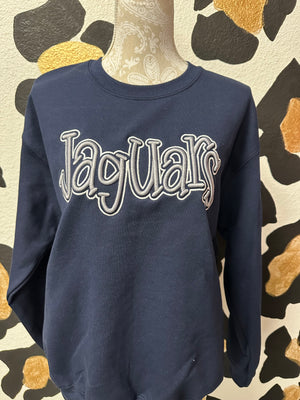 Jaguars Embroidered Puff Crewneck
