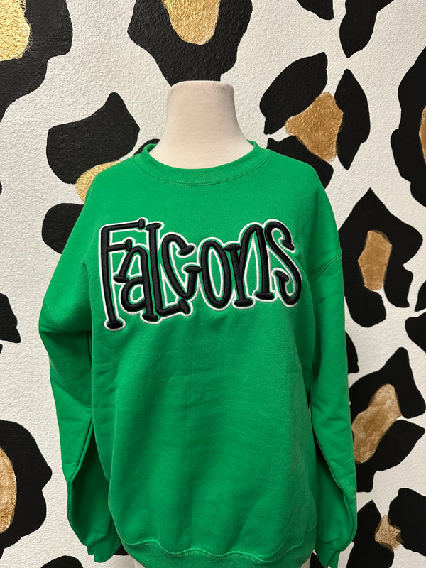 Lake Dallas Embroidered Puff Crewneck