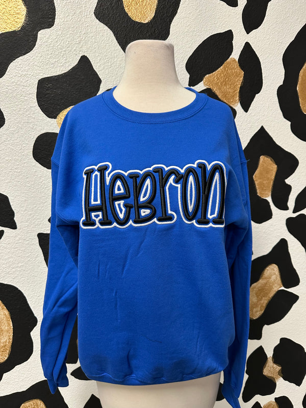 Hebron Embroidered Puff Crewneck