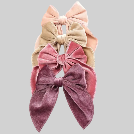 Elegant Sweet Vintage Velvet Bow