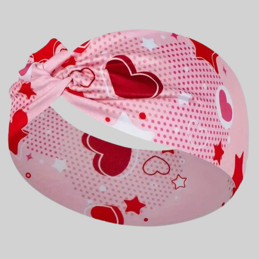 Valentine's Day Pink and Red Heart Headband