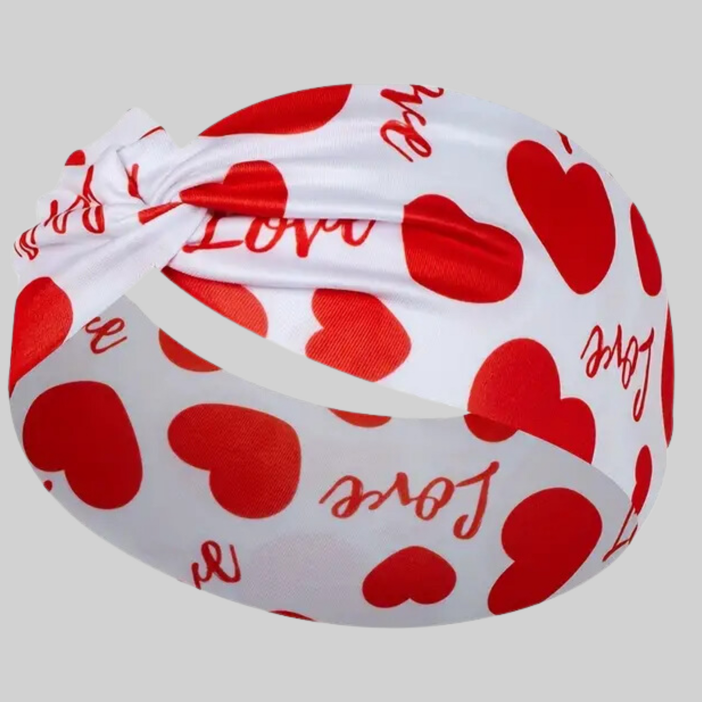 Valentine's Day Red and White Love Heart Headband