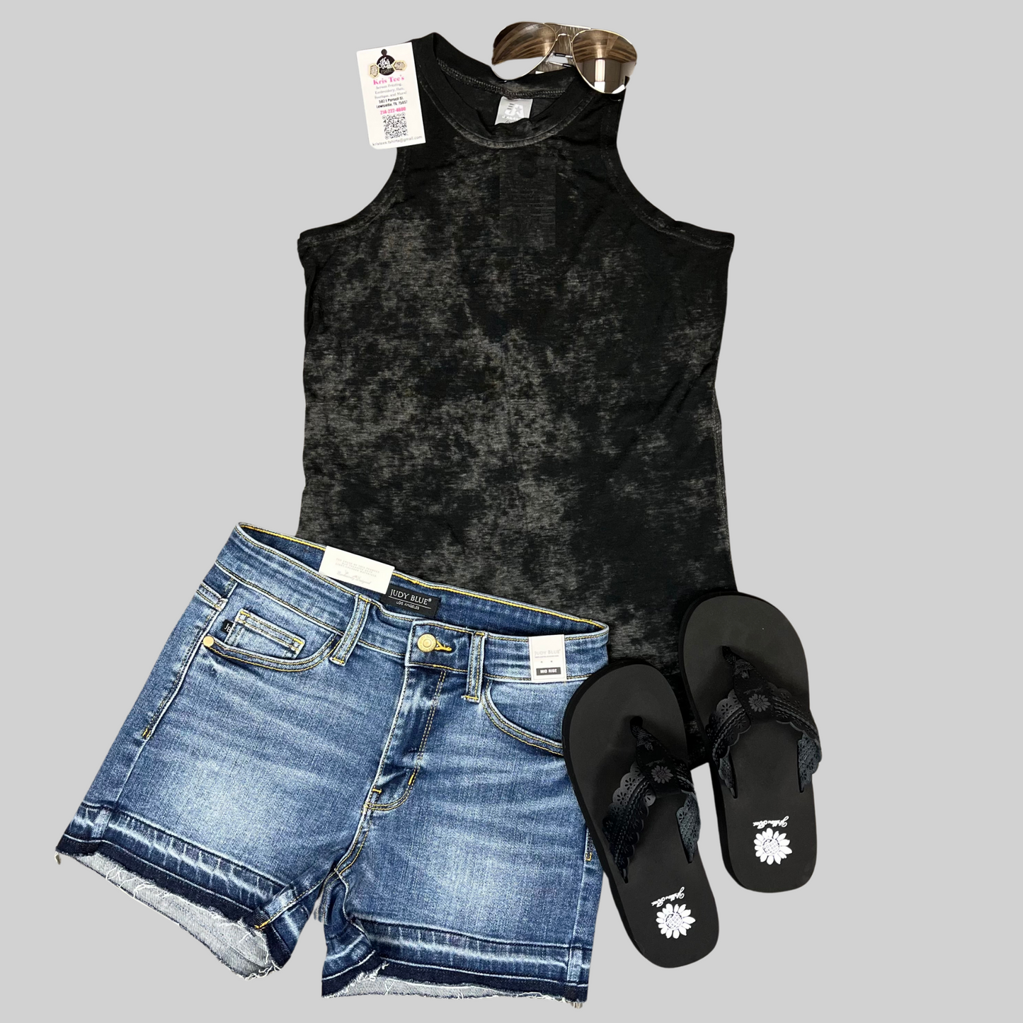 J. America Black Vintage Washed Tank Top