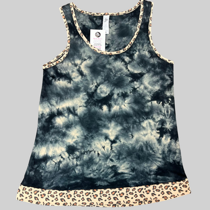 Cheetah Print Acid Wash Tank Top