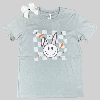 Light Green Checkered Bunny Youth Shirt