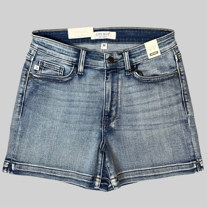 Judy Blue Side Slit Medium Wash Shorts