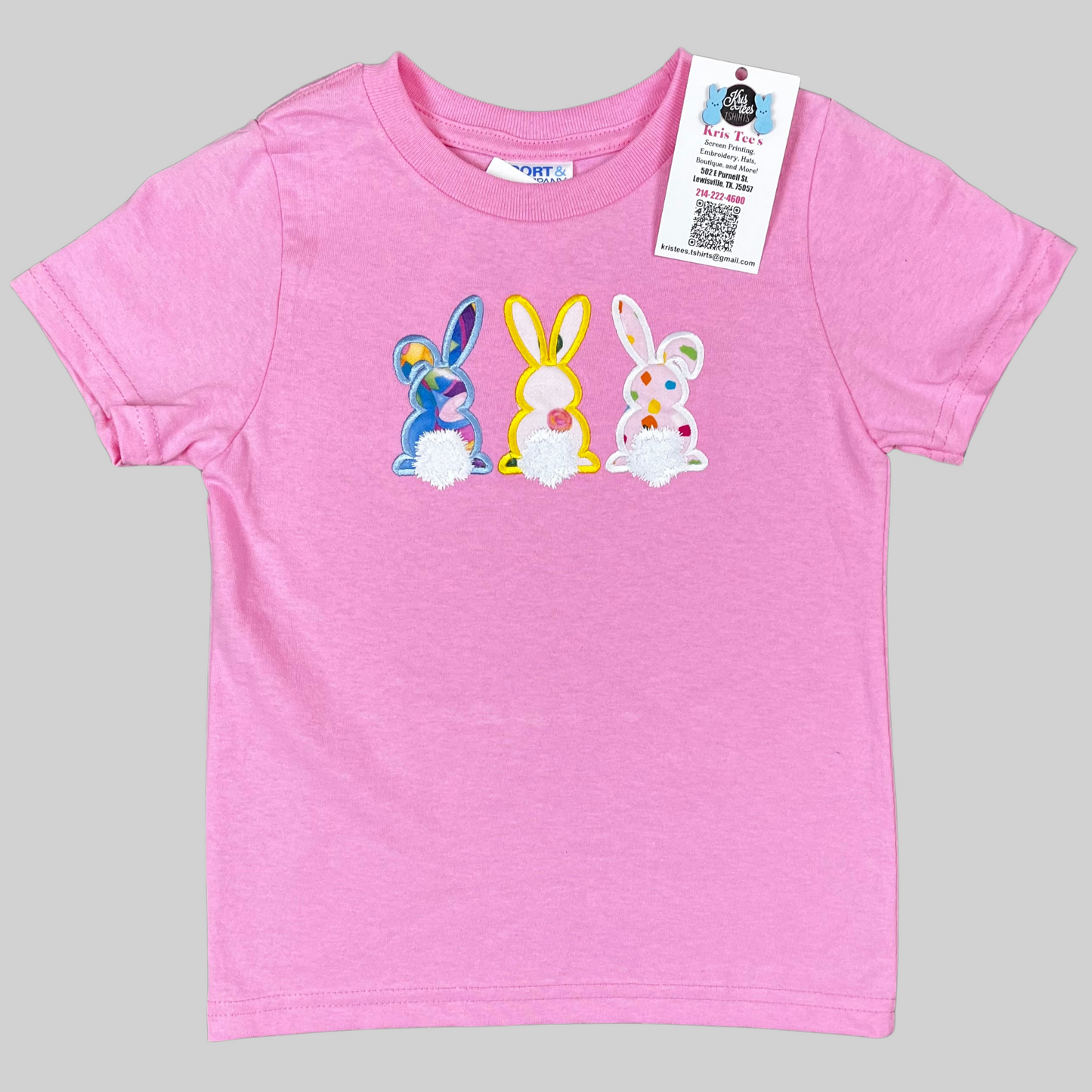 Bunny Applique Embroidered Kids Shirt