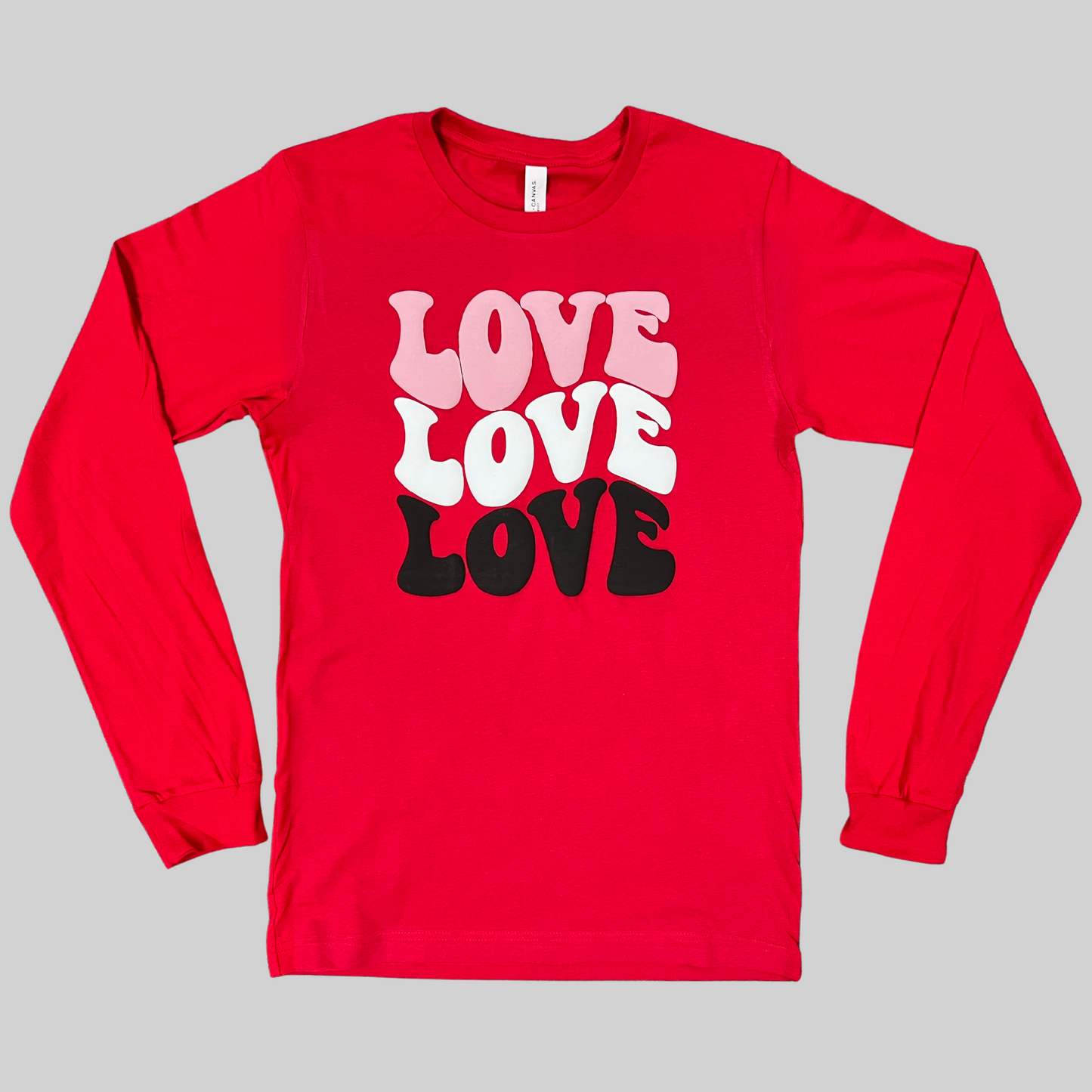 Valentine's Day Long Sleeve Wavy Love