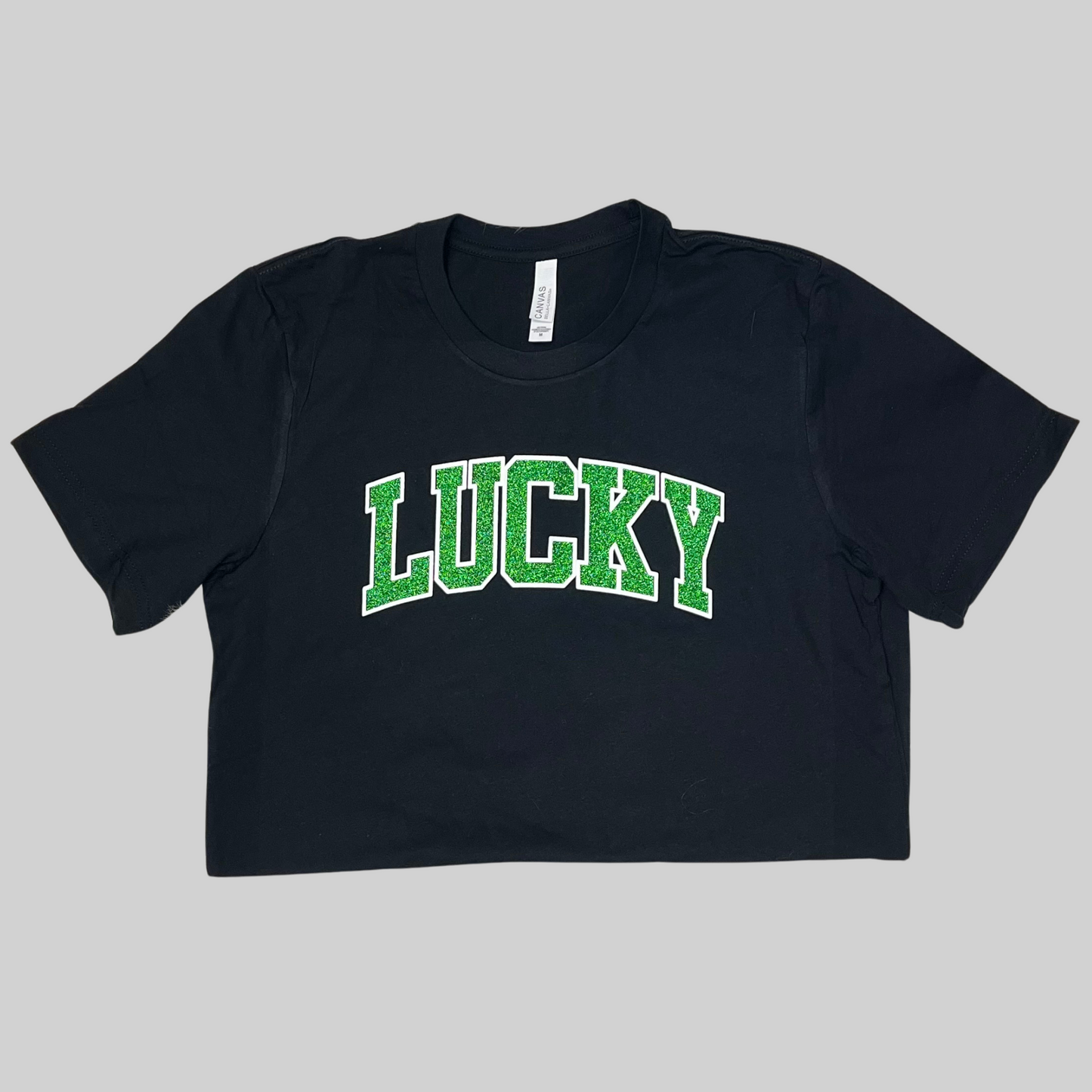 Saint Patrick's Day Lucky Glitter and Puff T-Shirt