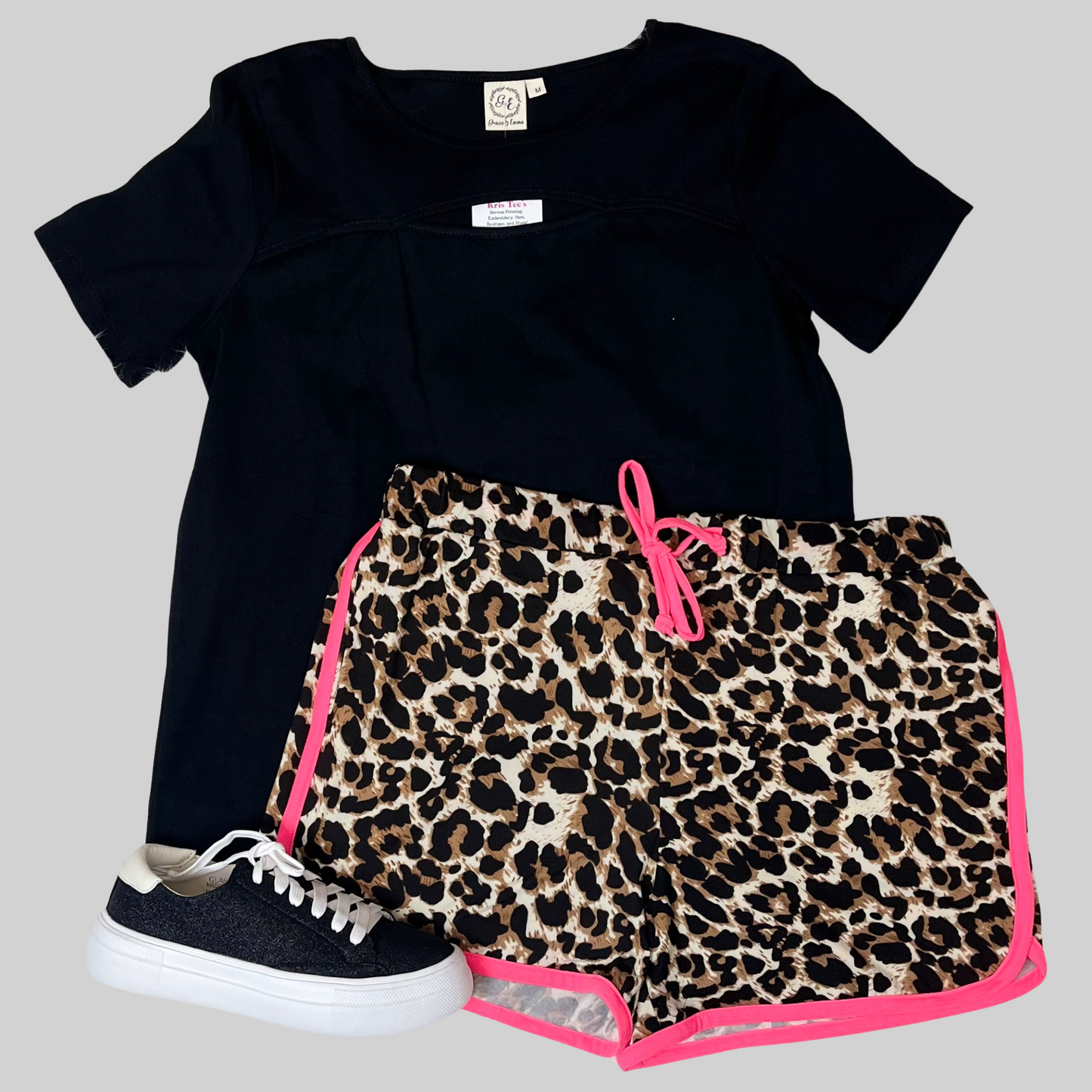 Cheetah Print Athletic Shorts