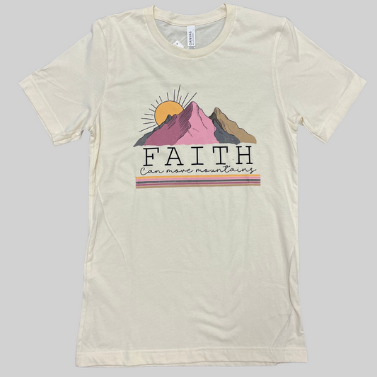 Faith Can Move Mountains Bell Canvas T-Shirt
