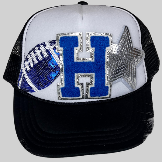 Hebron Football Glitter Trucker Hat