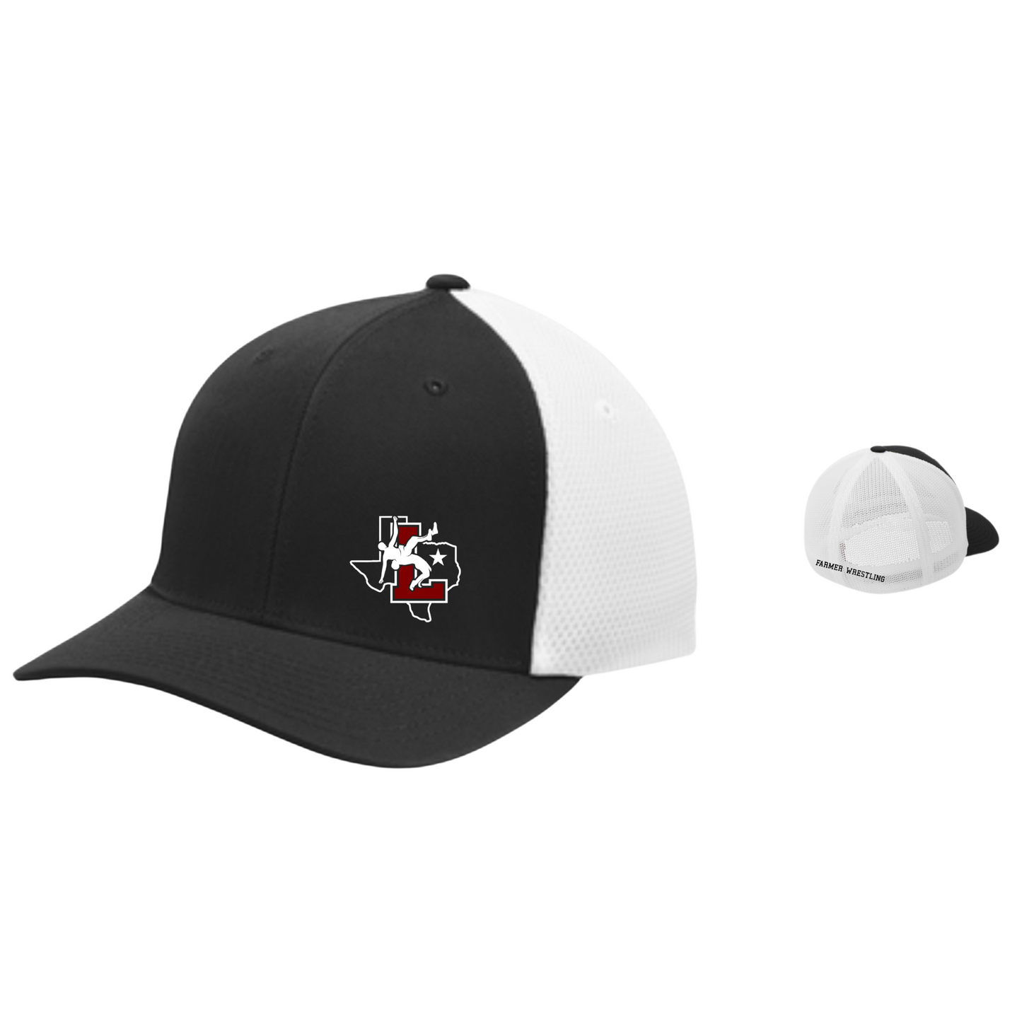 Lewisville High School Wrestling Flexfit Mesh Back Cap 25-7