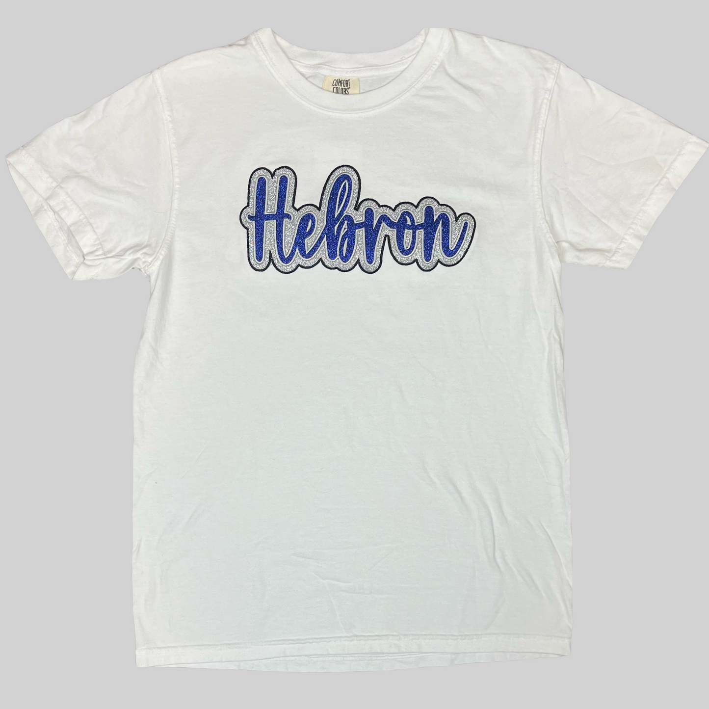 Hebron Embroidered Glitter Comfort Color T-Shirt