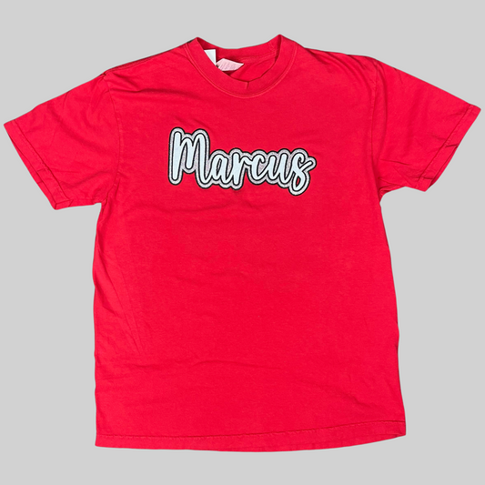 Marcus Embroidered Glitter Comfort Color T-Shirt