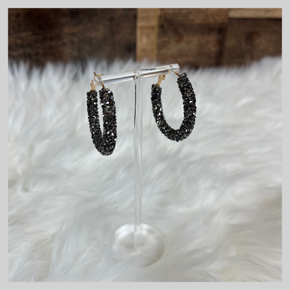 Glitter Hoop Earrings