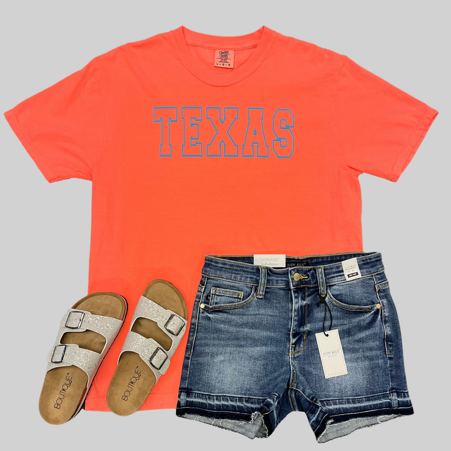 Texas Neon Puff Comfort Color T-Shirt